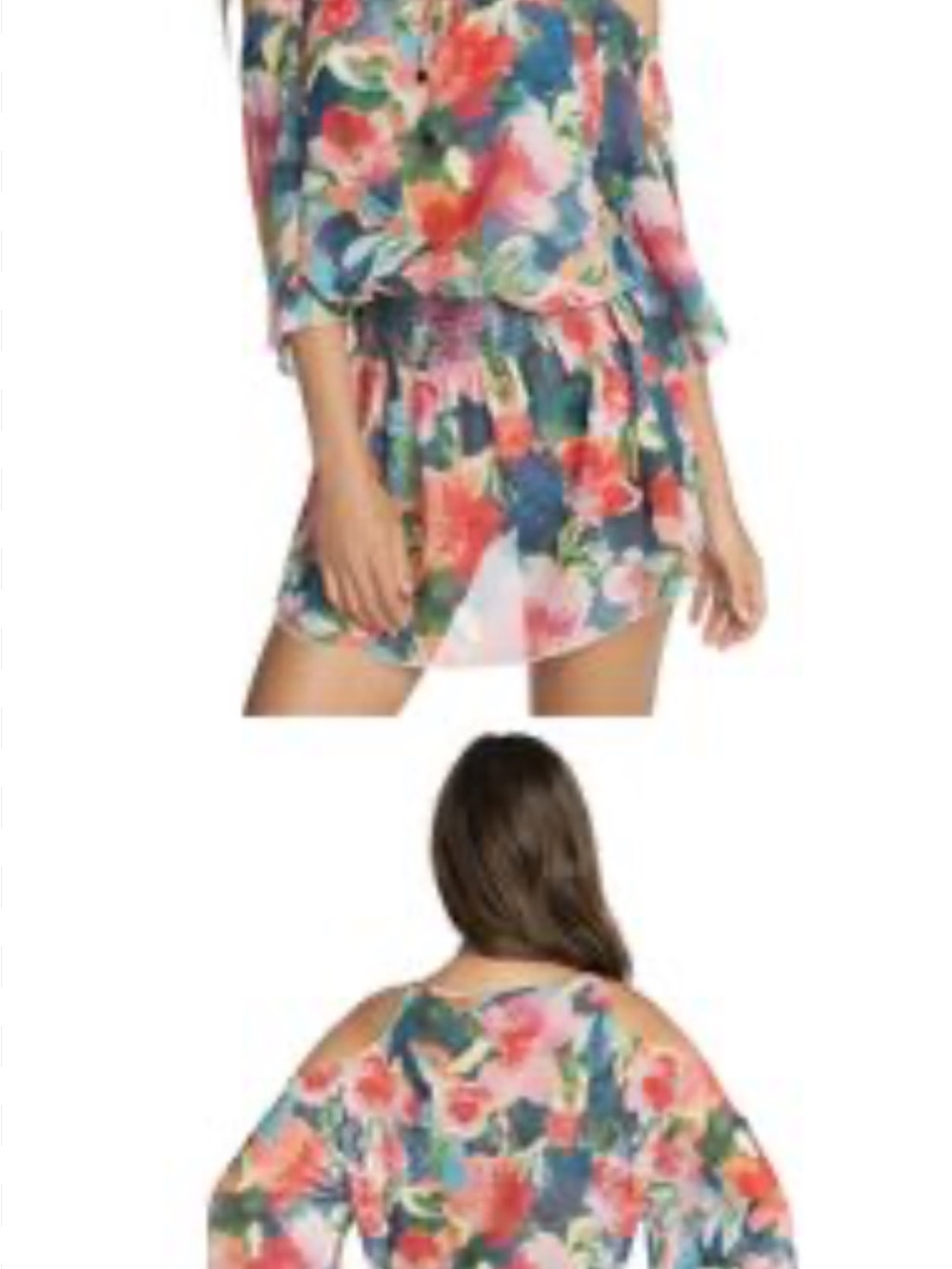 Vera Bradley Multicolor sheer Floral L/XL coverup